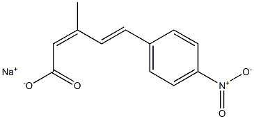 sodium (2Z,4E)-3-methyl-5-(4-nitrophenyl)penta-2,4-dienoate Structural