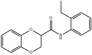 N-(2-ethylphenyl)-2,3-dihydro-1,4-benzodioxine-3-carboxamide Structural