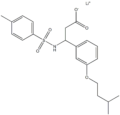 lithium 3-[3-(3-methylbutoxy)phenyl]-3-[(4-methylphenyl)sulfonylamino]propanoate Structural