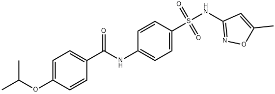 N-[4-[(5-methyl-1,2-oxazol-3-yl)sulfamoyl]phenyl]-4-propan-2-yloxybenzamide Structural