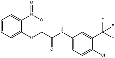 N-[4-chloro-3-(trifluoromethyl)phenyl]-2-(2-nitrophenoxy)acetamide Structural