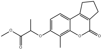methyl 2-[(6-methyl-4-oxo-2,3-dihydro-1H-cyclopenta[c]chromen-7-yl)oxy]propanoate Structural