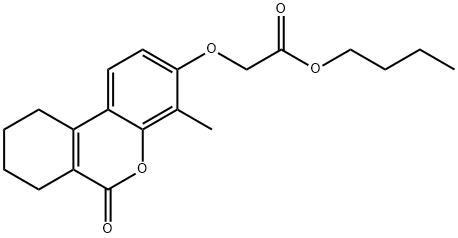 butyl 2-[(4-methyl-6-oxo-7,8,9,10-tetrahydrobenzo[c]chromen-3-yl)oxy]acetate Structural