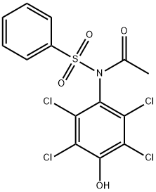 N-(benzenesulfonyl)-N-(2,3,5,6-tetrachloro-4-hydroxyphenyl)acetamide Structural