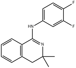 N-(3,4-difluorophenyl)-3,3-dimethyl-4H-isoquinolin-1-amine Structural