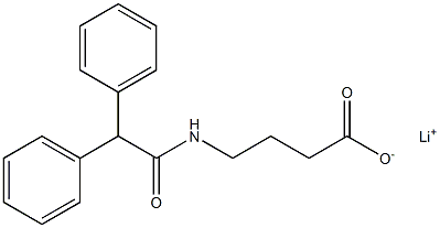 lithium 4-[(2,2-diphenylacetyl)amino]butanoate Structural