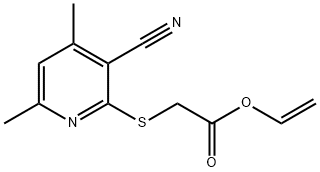 vinyl 2-((3-cyano-4,6-dimethylpyridin-2-yl)thio)acetate Structural