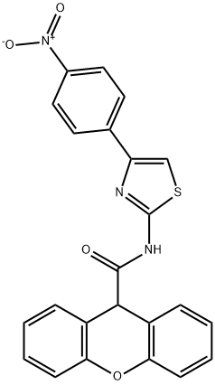 N-[4-(4-nitrophenyl)-1,3-thiazol-2-yl]-9H-xanthene-9-carboxamide Structural