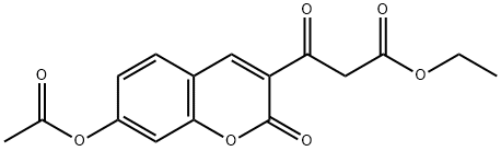 ethyl 3-(7-acetyloxy-2-oxochromen-3-yl)-3-oxopropanoate Structural