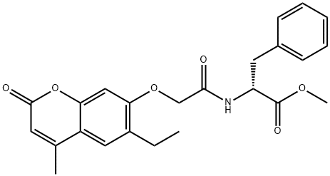 methyl (2R)-2-[[2-(6-ethyl-4-methyl-2-oxochromen-7-yl)oxyacetyl]amino]-3-phenylpropanoate Structural
