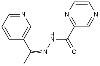 N-[(Z)-1-pyridin-3-ylethylideneamino]pyrazine-2-carboxamide Structural