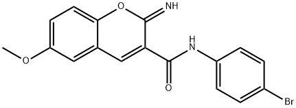 N-(4-bromophenyl)-2-imino-6-methoxychromene-3-carboxamide Structural