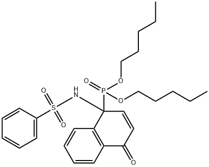 N-(1-dipentoxyphosphoryl-4-oxonaphthalen-1-yl)benzenesulfonamide Structural