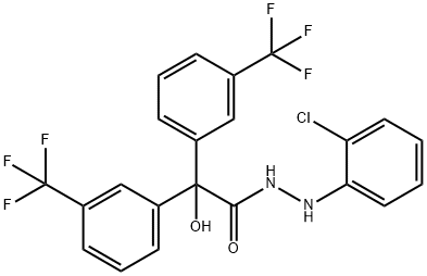 N'-(2-chlorophenyl)-2-hydroxy-2,2-bis[3-(trifluoromethyl)phenyl]acetohydrazide Structural