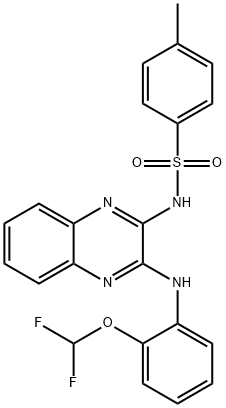 N-[3-[2-(difluoromethoxy)anilino]quinoxalin-2-yl]-4-methylbenzenesulfonamide Structural