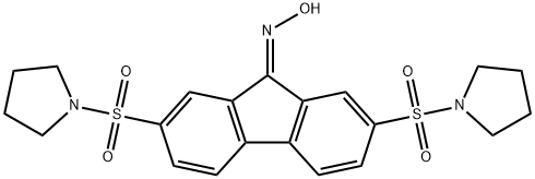 N-[2,7-bis(pyrrolidin-1-ylsulfonyl)fluoren-9-ylidene]hydroxylamine Structural
