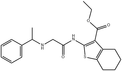 ethyl 2-[[2-(1-phenylethylamino)acetyl]amino]-4,5,6,7-tetrahydro-1-benzothiophene-3-carboxylate Structural
