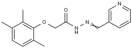 N-[(E)-pyridin-3-ylmethylideneamino]-2-(2,3,6-trimethylphenoxy)acetamide Structural