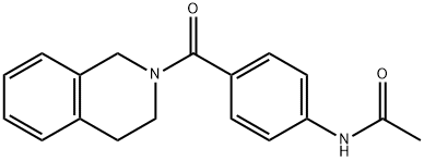 N-[4-(3,4-dihydro-1H-isoquinoline-2-carbonyl)phenyl]acetamide Structural