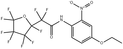 N-(4-ethoxy-2-nitrophenyl)-2,2-difluoro-2-(2,3,3,4,4,5,5-heptafluorooxolan-2-yl)acetamide Structural