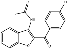N-[2-(4-chlorobenzoyl)-1-benzofuran-3-yl]acetamide Structural