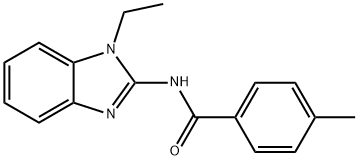 N-(1-ethylbenzimidazol-2-yl)-4-methylbenzamide Structural