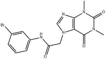 N-(3-bromophenyl)-2-(1,3-dimethyl-2,6-dioxopurin-7-yl)acetamide Structural