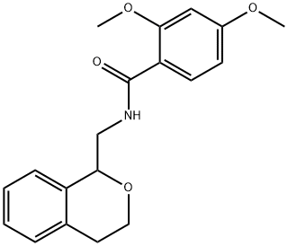 N-(3,4-dihydro-1H-isochromen-1-ylmethyl)-2,4-dimethoxybenzamide Structural