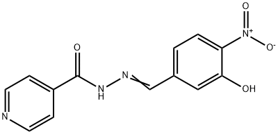 N-[(E)-(3-hydroxy-4-nitrophenyl)methylideneamino]pyridine-4-carboxamide Structural