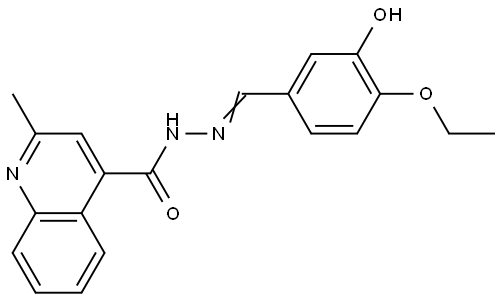 N-[(E)-(4-ethoxy-3-hydroxyphenyl)methylideneamino]-2-methylquinoline-4-carboxamide Structural