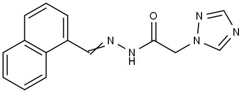 N-[(E)-naphthalen-1-ylmethylideneamino]-2-(1,2,4-triazol-1-yl)acetamide Structural