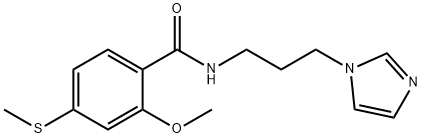 N-(3-imidazol-1-ylpropyl)-2-methoxy-4-methylsulfanylbenzamide Structural
