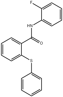 N-(2-fluorophenyl)-2-phenylsulfanylbenzamide Structural