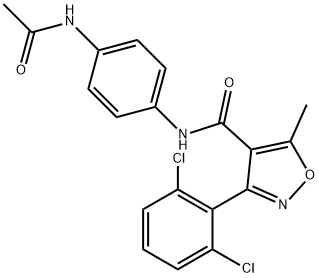 N-(4-acetamidophenyl)-3-(2,6-dichlorophenyl)-5-methyl-1,2-oxazole-4-carboxamide Structural