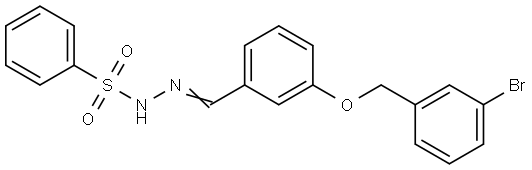 N-[(E)-[3-[(3-bromophenyl)methoxy]phenyl]methylideneamino]benzenesulfonamide Structural
