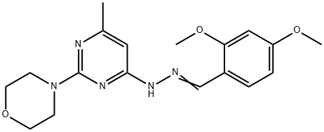 N-[(E)-(2,4-dimethoxyphenyl)methylideneamino]-6-methyl-2-morpholin-4-ylpyrimidin-4-amine Structural