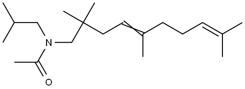 N-(2-methylpropyl)-N-[(4Z)-2,2,5,9-tetramethyldeca-4,8-dienyl]acetamide Structural