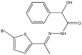 N-[(E)-1-(5-bromothiophen-2-yl)ethylideneamino]-2-hydroxy-2-phenylacetamide Structural