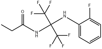 N-[1,1,1,3,3,3-hexafluoro-2-(2-fluoroanilino)propan-2-yl]propanamide Structural