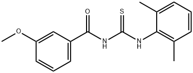 N-[(2,6-dimethylphenyl)carbamothioyl]-3-methoxybenzamide Structural