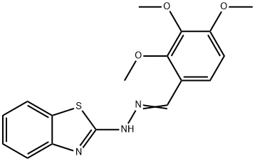 N-[(E)-(2,3,4-trimethoxyphenyl)methylideneamino]-1,3-benzothiazol-2-amine Structural