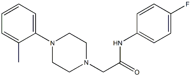 N-(4-fluorophenyl)-2-[4-(2-methylphenyl)piperazin-1-yl]acetamide Structural