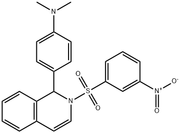 N,N-dimethyl-4-[2-(3-nitrophenyl)sulfonyl-1H-isoquinolin-1-yl]aniline Structural
