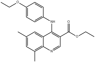 ethyl 4-(4-ethoxyanilino)-6,8-dimethylquinoline-3-carboxylate Structural