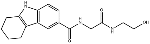 N-[2-(2-hydroxyethylamino)-2-oxoethyl]-6,7,8,9-tetrahydro-5H-carbazole-3-carboxamide Structural