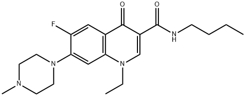 N-butyl-1-ethyl-6-fluoro-7-(4-methylpiperazin-1-yl)-4-oxoquinoline-3-carboxamide Structural