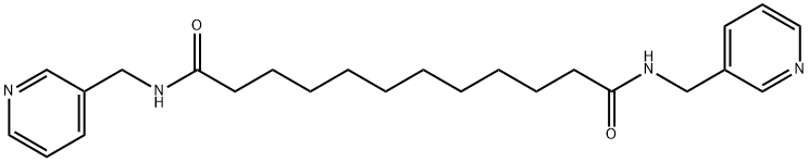 N,N'-bis(pyridin-3-ylmethyl)dodecanediamide Structural