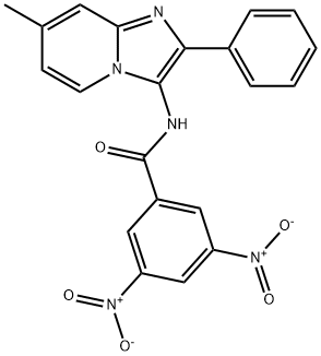 N-(7-methyl-2-phenylimidazo[1,2-a]pyridin-3-yl)-3,5-dinitrobenzamide Structural