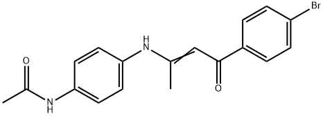 N-[4-[[(E)-4-(4-bromophenyl)-4-oxobut-2-en-2-yl]amino]phenyl]acetamide Structural