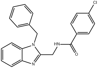 N-[(1-benzylbenzimidazol-2-yl)methyl]-4-chlorobenzamide Structural